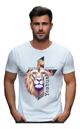 Camisa Cruz E Rosto Leão
