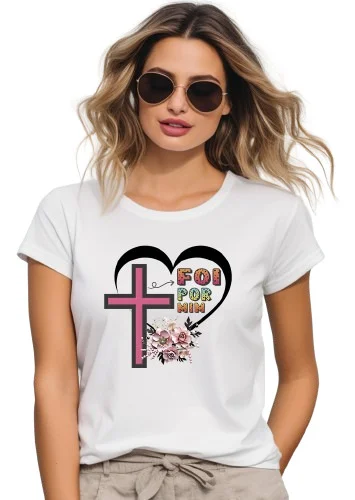 Camisa Cruz E Coração