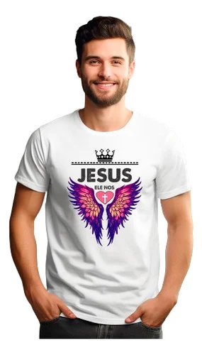 Camisa Cruz Ele Nos Amou